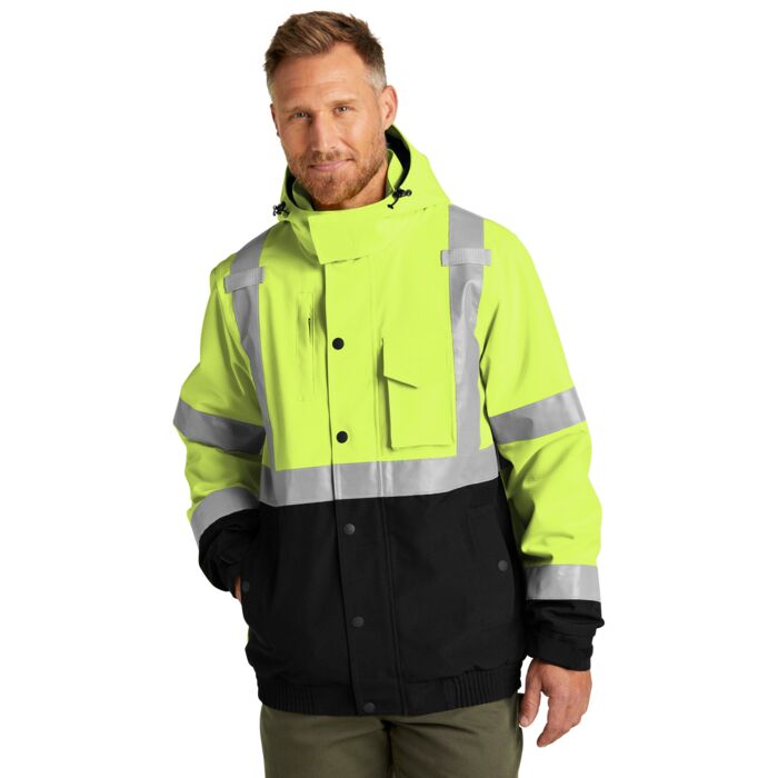 Ansi 107 Class 3 Waterproof Insulated Ripstop Bomber Jacket Thumbnail