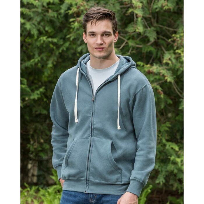 Unisex Vintage Fleece Full-Zip Hooded Sweatshirt Thumbnail
