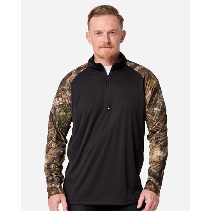 Unisex Realtree® Performance Colorblocked Quarter-Zip Pullover Thumbnail