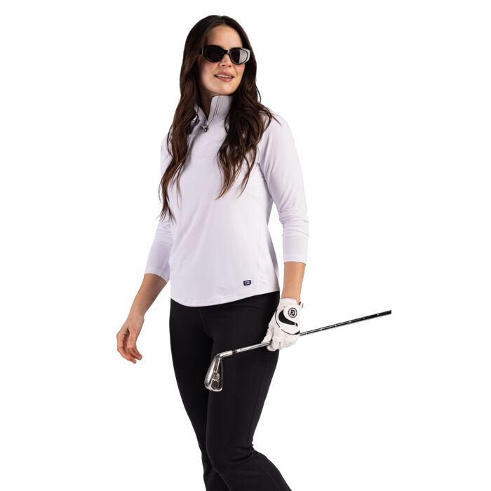 Cutter & Buck Prospect Recycled Featherlight Stretch Womens Quarter Zip Thumbnail