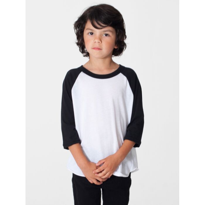 BB153 Toddler Poly-Cotton 3/4 Sleeve Raglan Thumbnail