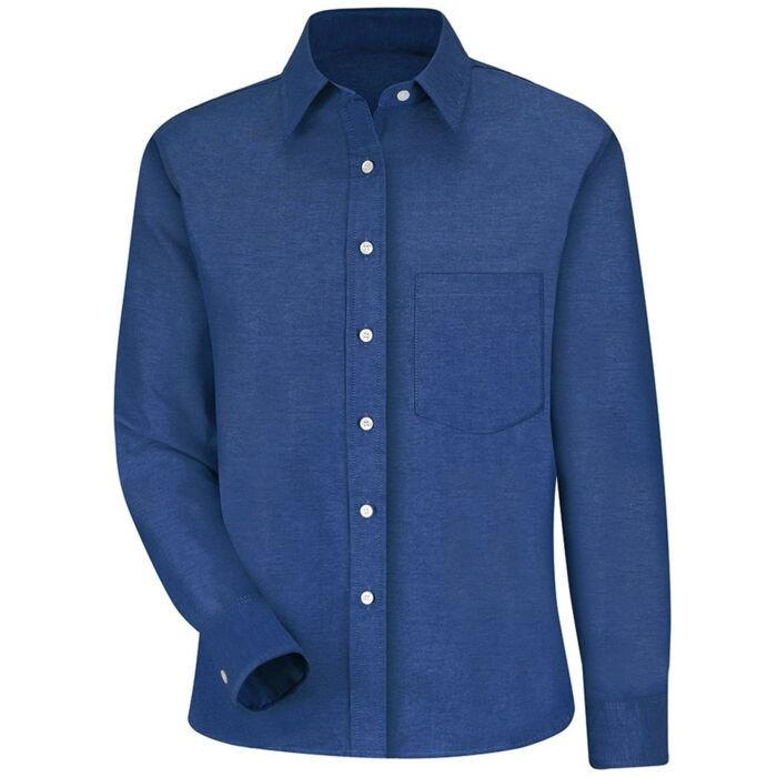 Women's Extended Sizes Oxford Dress Shirt Thumbnail