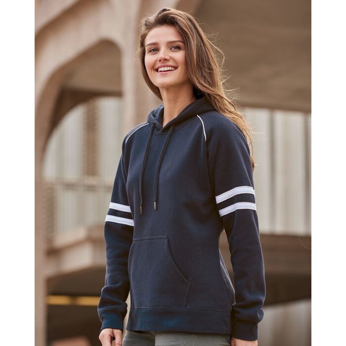 Women's Varsity Fleece Piped Hooded Sweatshirt Thumbnail